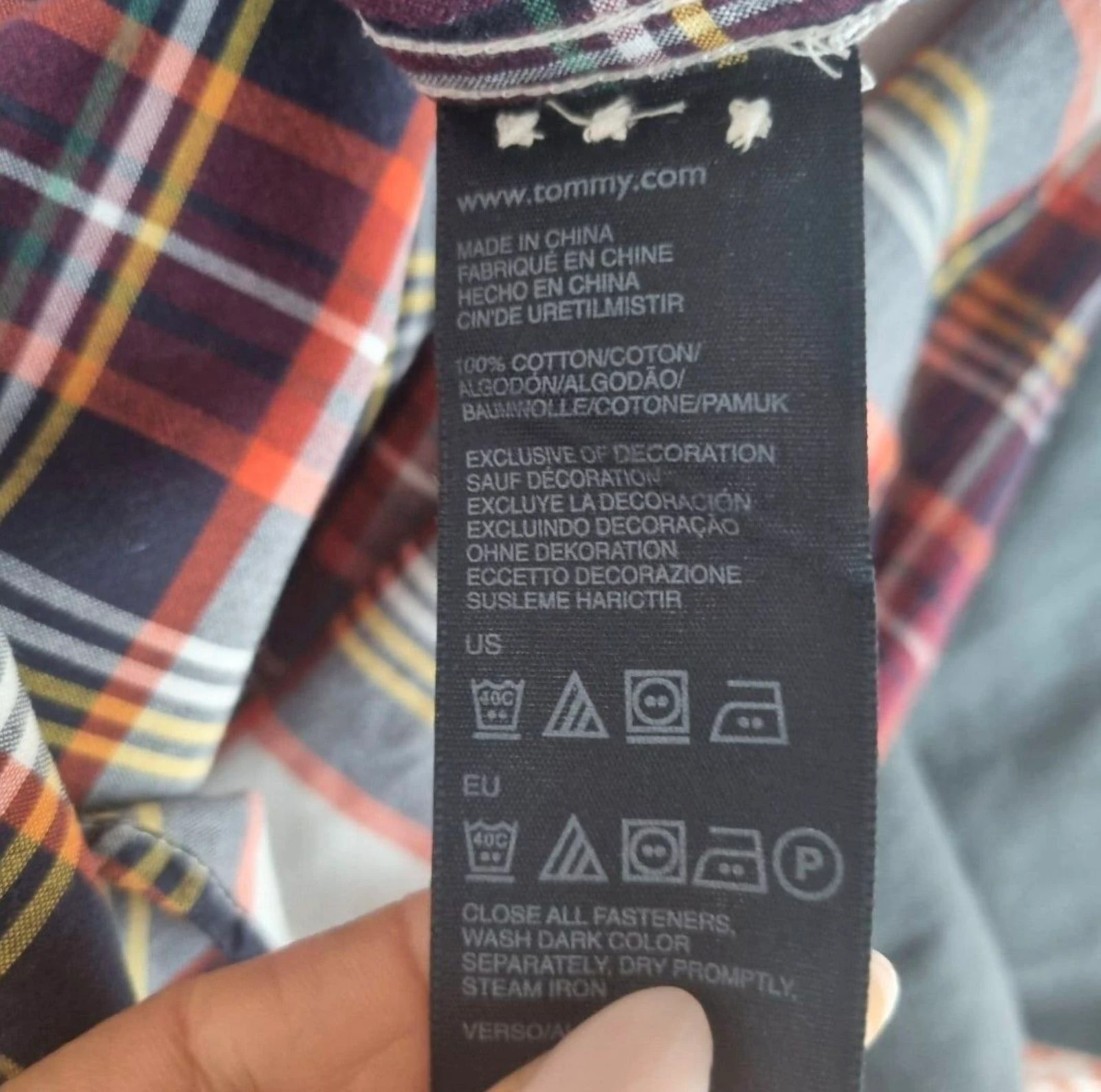Camisa a cuadros Tommy Hilfiger – Ajuste personalizado – Talla M – photo 11